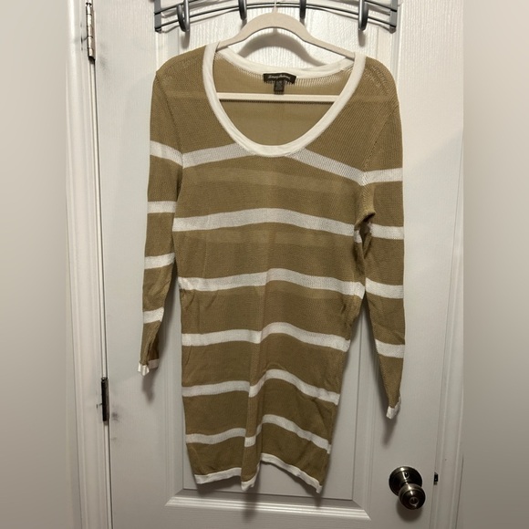 Tommy Bahama Striped Swimsuit Cover Top Sand White Sz large long sleeve coastal - Picture 16 of 16